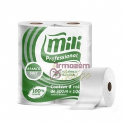 Foto Papel Higiênico Mili Professional Soft - 8 Rolos x 300 MT